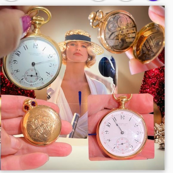 Tiffany & Co. Antique 18 K Yellow Gold Pocket Watch 45 gm Total Weight - Picture 13 of 14